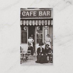 För cafepub för vintage fransk plats visitkort