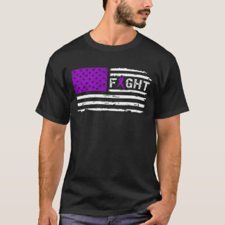 För canceramerikanska flaggan för slagsmål t shirt