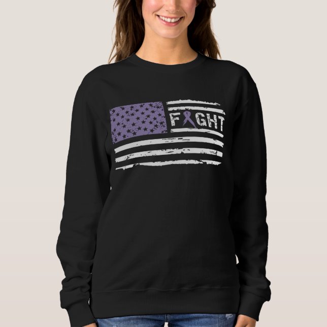 För canceramerikanska flaggan för slagsmål Vulvar T Shirt (Framsida)