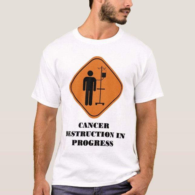 För cancerförstörelse för Leukemia orange T-shirt (Framsida)