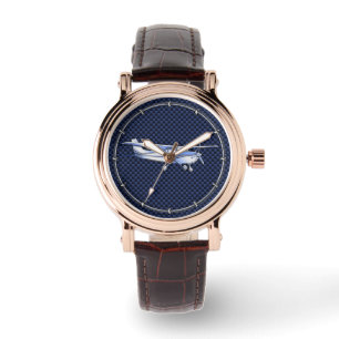 För Cessna för flygplanklassikerkrom fiber för Armbandsur