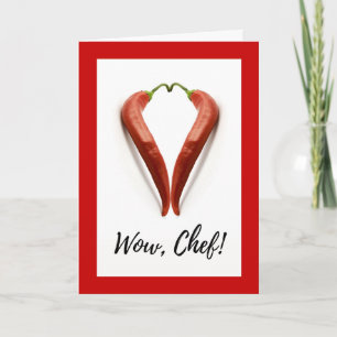 För Chef Valentindagen Red Hett Peppers Kort