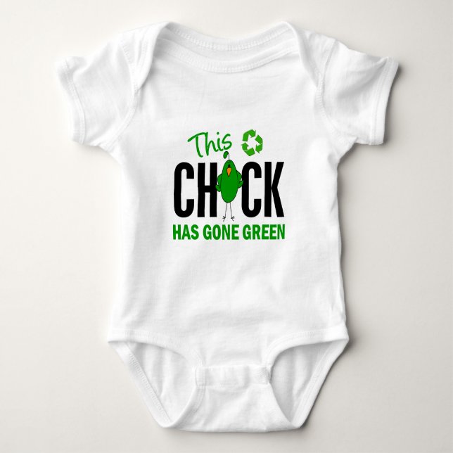 För chick grönt 2 väck tee shirt (Framsida)