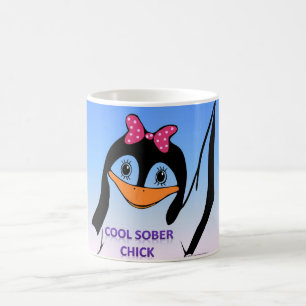 För chickkaffe för coola nykter mugg