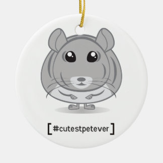 För Chinchilla mest gullig för husdjur prydnad Julgransprydnad Keramik