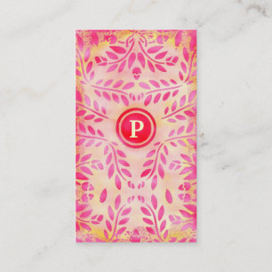 För citronkaka för GC rosa Monogram Visitkort