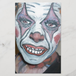 För clownansikte för ledsna clowner läskig mål brevpapper