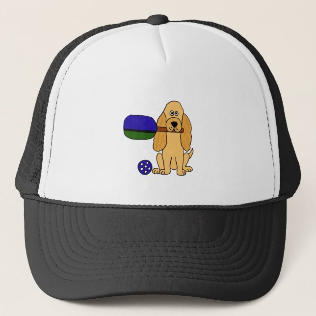 För cockerspanielSpaniel för CI Pickleball tecknad Keps (Framsida)
