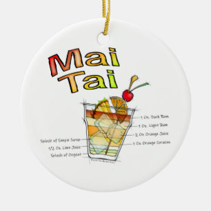 FÖR COCTAILRECEPT FÖR MAI TAI KONST JULGRANSPRYDNAD KERAMIK