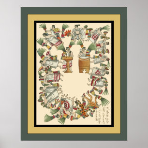 ~ för Codex för Aztec nobel dansare~-arkeologi Poster