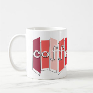 För Coffeetime för atom- stil (röd) Retro mugg