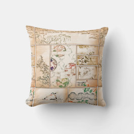 För Collagetsuzure för japansk Tapestry asiatisk Kudde