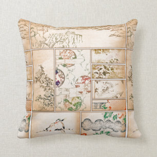 För Collagetsuzure för japansk Tapestry asiatisk Kudde