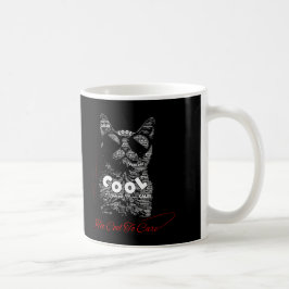För Cool För Att Bry Sig Om Katt Typografi Kaffemugg