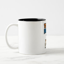 För cool för att hämta fransk bulldogg dekal Två-Tonad mugg