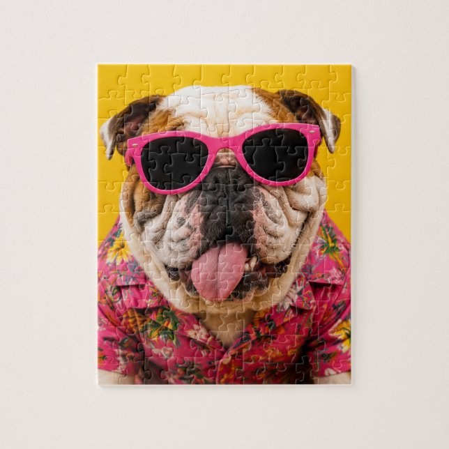 FÖR COOL FÖR ATT SABLA ENGELSK BULLDOGG PUSSEL (Vertikal)