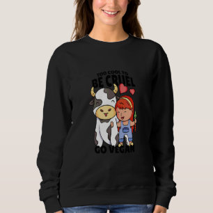 För cool för att vara grym Bli vegan Ko Djur Veget T Shirt