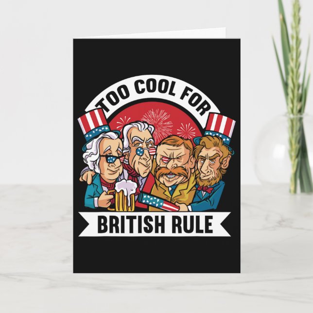 För cool för brittiskt styre - George Washington 4 Kort (Framsida)