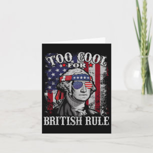 För cool för brittiskt styre - Usa amerikansk flag Kort