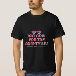 För cool för den busiga listan | Modern Neon Jul T Shirt