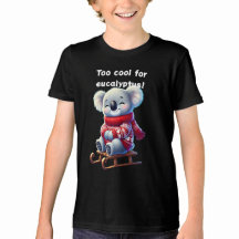 För cool för eukalyptus | Rolig koalabarn t-shirt