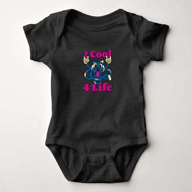 För cool för livet i siffror med söt katt t shirt (Framsida)