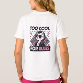 För cool för regler – Modern streetwear katt T Shirt