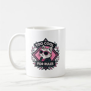 För cool för regler – Modern Streetwear Kattmugg Kaffemugg
