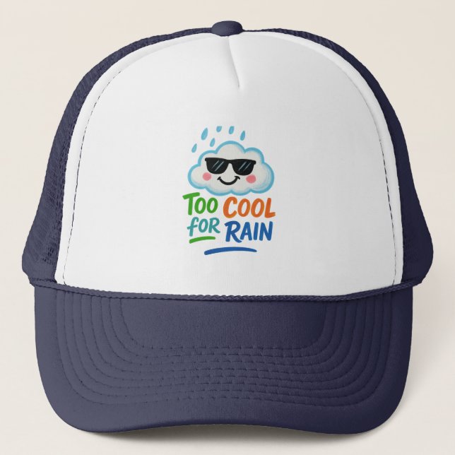 För cool för söt regn kul moln valfri person mössa keps (Framsida)