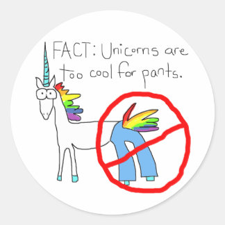 För Coola för Byxor Runt Klistermärke