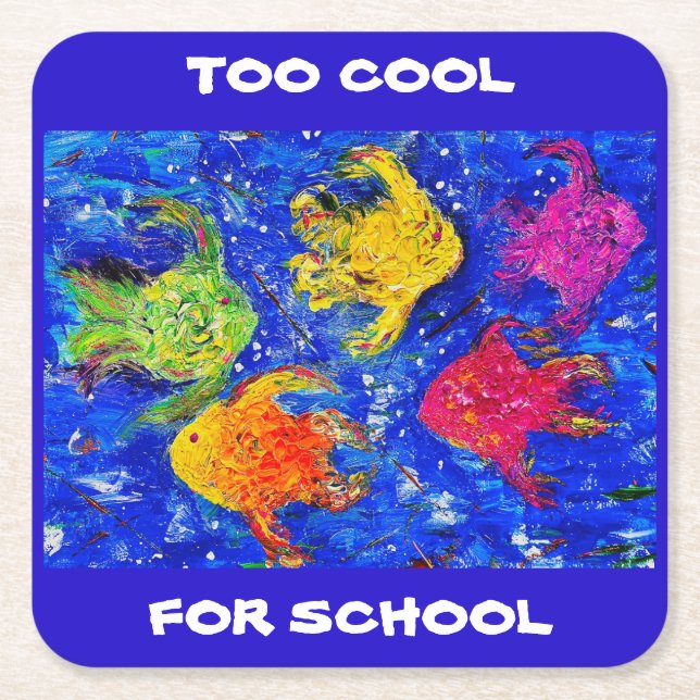 FÖR COOLA FÖR PAPPER SKOLSKYDDSPLATS UNDERLÄGG PAPPER KVADRAT (Framsidan)