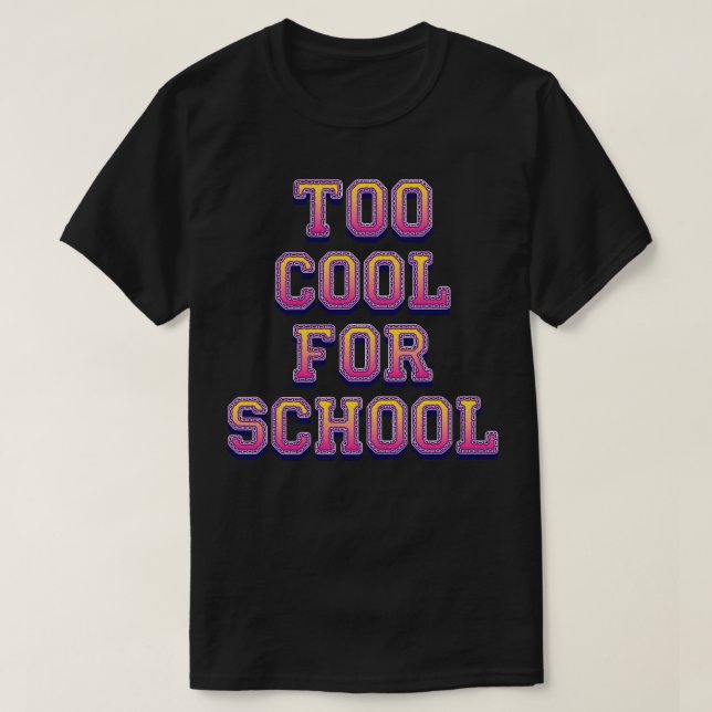För Coola för skolan T Shirt (Design framsida)