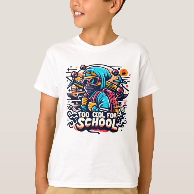 För coola för skolan t shirt (Framsida)