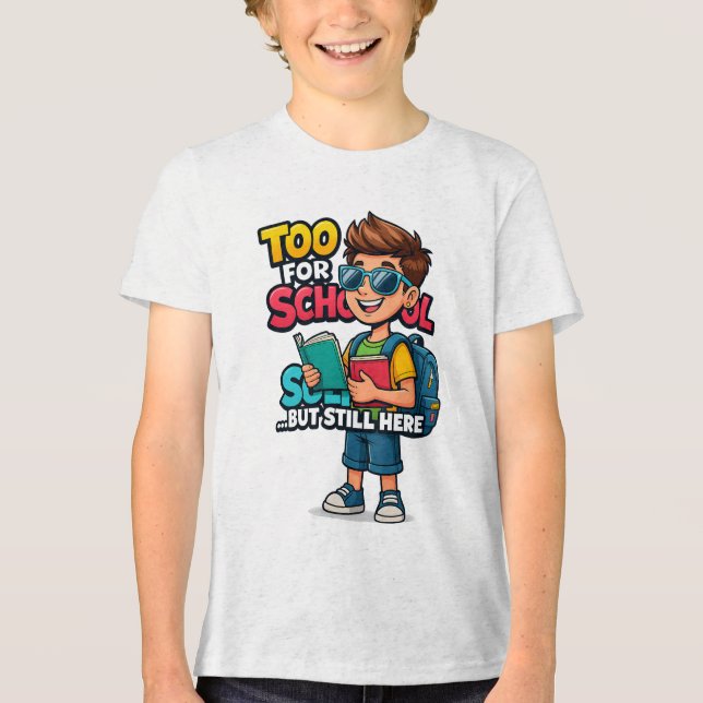 För Coola för skolleksbarn i Back to school T Shirt (Framsida)