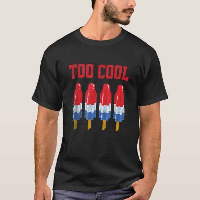 För Coola Sommarbomb Rocket Pop Red White och Blue T Shirt (Framsida)