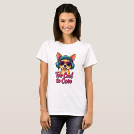 För Coola till vård - Retro Tecknad hund T-Shirt