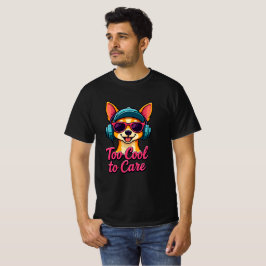 För Coola till vård - Retro Tecknad hund T-Shirt