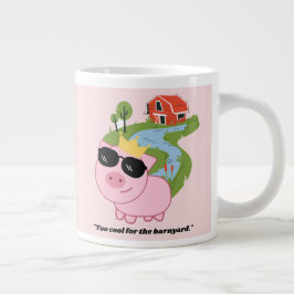 För coolt för barnypig-citat - jättekaffemugg jumbo mugg
