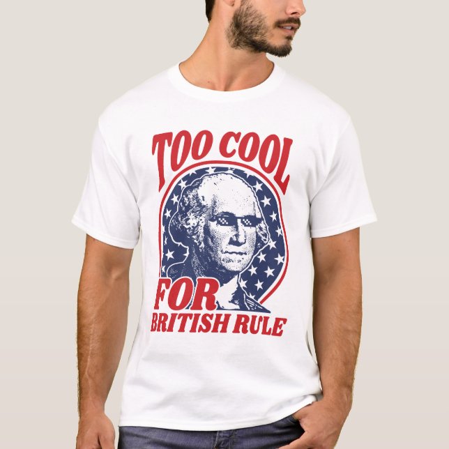 För coolt för brittiskt styre t shirt (Framsida)