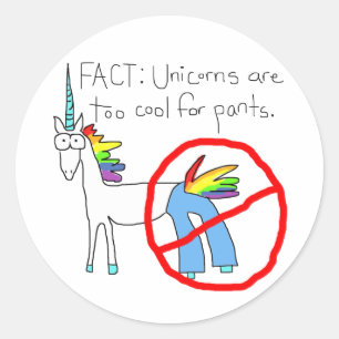 För coolt för byxor runt klistermärke