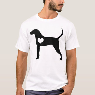 För Coonhoundhjärta för amerikan engelsk manar Tee Shirt