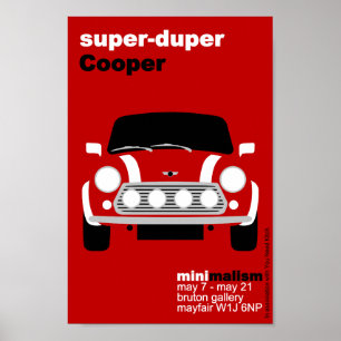 För Cooperminimalist för klassiker original- min Poster