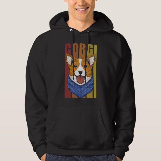 För Corgi Hund Hoodie (Framsida)