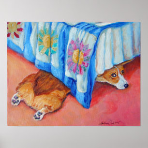 För Corgiaffisch för Pembroke walesiskt TRYCK