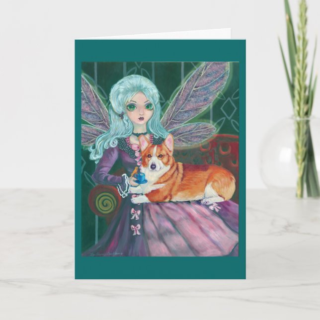 För Corgihälsning för Pembroke walesiska kort (Framsida)