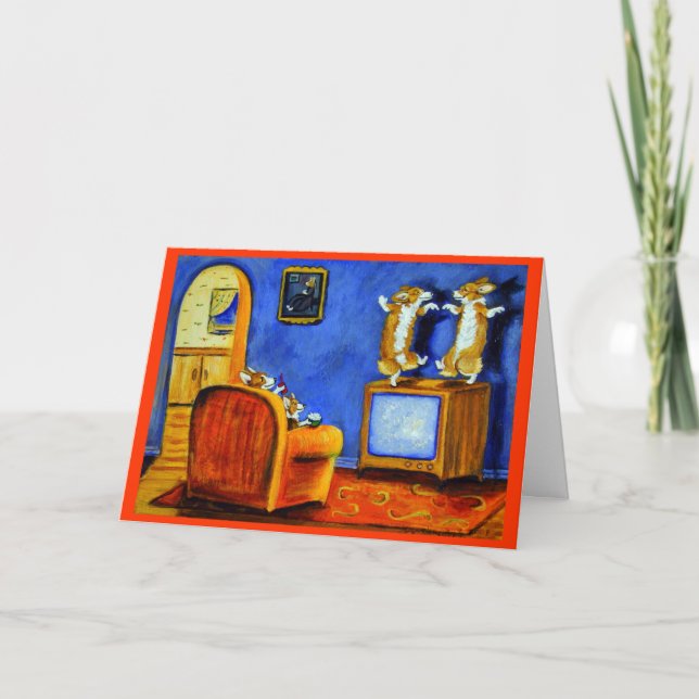 För Corgihälsning för Pembroke walesiska kort (Framsida)