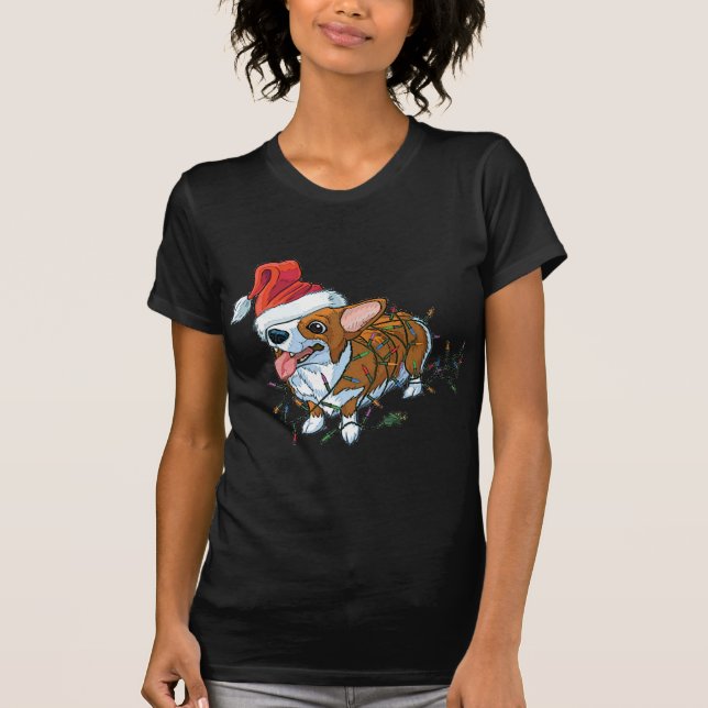 För Corgivalp för Pembroke walesiskt ljus för T-shirt (Framsida)