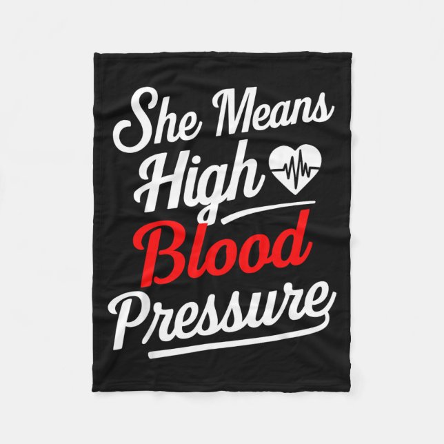 For Couples _ She Means High Blood Pressure _ Funn Fleecefilt (Framsidan)