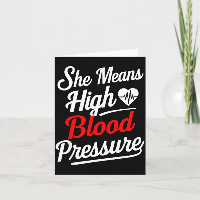 For Couples _ She Means High Blood Pressure _ Funn Kort (Framsida)