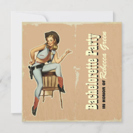 för cowboybachelorette för westernt land party inbjudningar